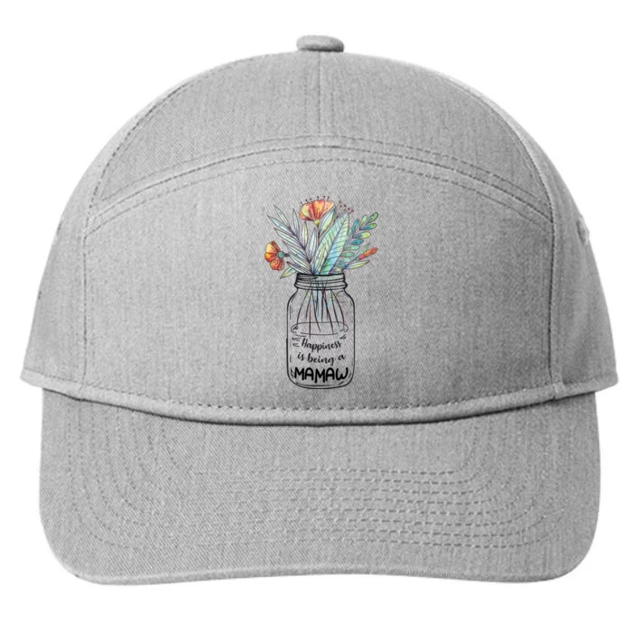 Happiness Is Being A Mamaw Floral 7-Panel Snapback Hat