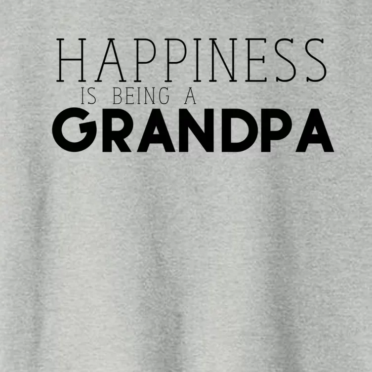 Happiness Is Being A Grandpa Papa Family Funny Gift Women's Crop Top Tee