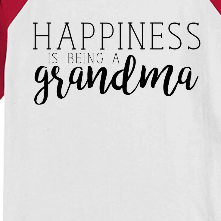 Happiness Is Being A Grandma Nana Family Gift Kids Colorblock Raglan Jersey