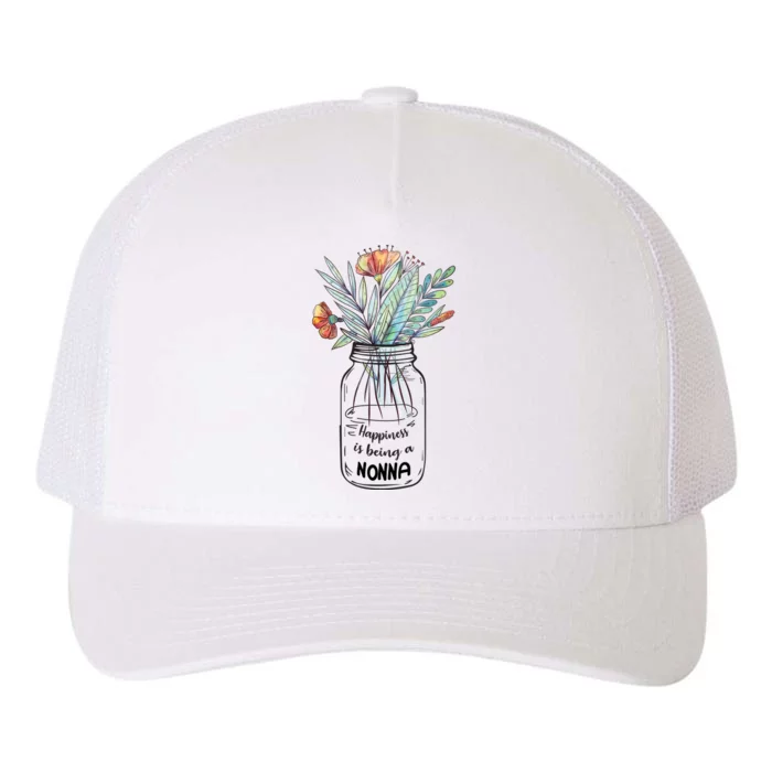 Happiness Is Being A Nonna Floral Yupoong Adult 5-Panel Trucker Hat