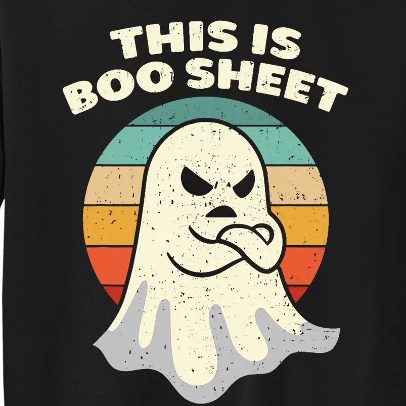 His Is Boo Sheet Ghost Retro Halloween Costume Funny Ghost Design Sweatshirt