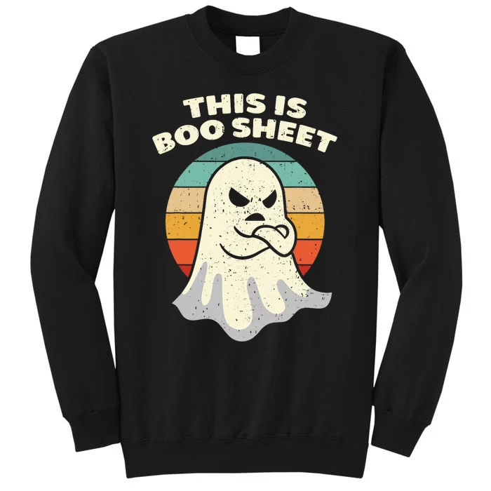 His Is Boo Sheet Ghost Retro Halloween Costume Funny Ghost Design Sweatshirt