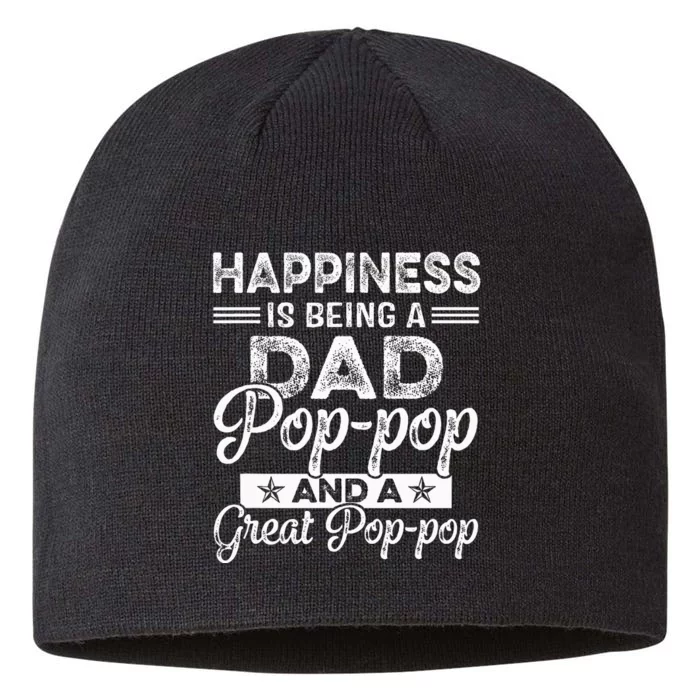 Happiness Is Being A Dad PopPop 8 1/2in Sustainable Knit Beanie