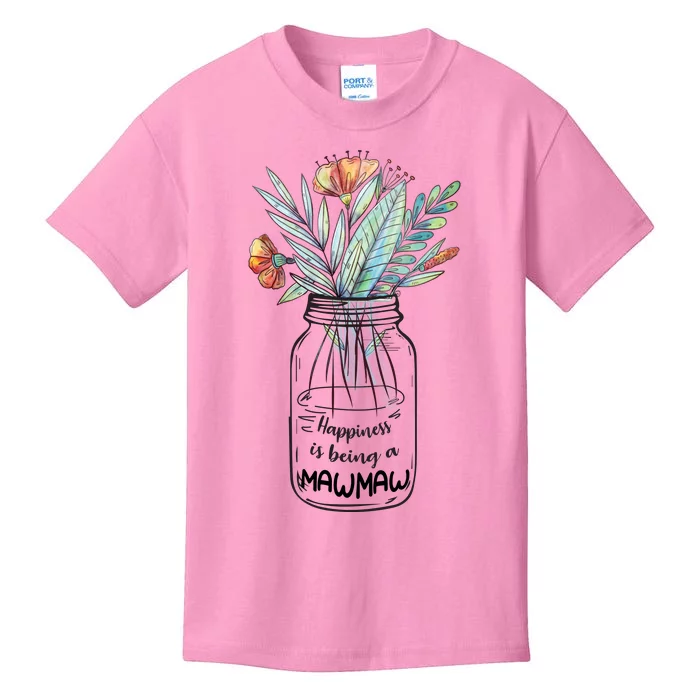 Happiness Is Being A Mawmaw Floral Kids T-Shirt