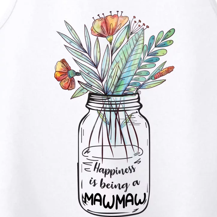 Happiness Is Being A Mawmaw Floral Performance Tank