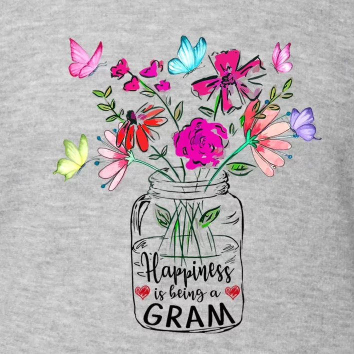 Happiness Is Being Gram Life Flower Art Gram MotherS Day Toddler Sweatshirt