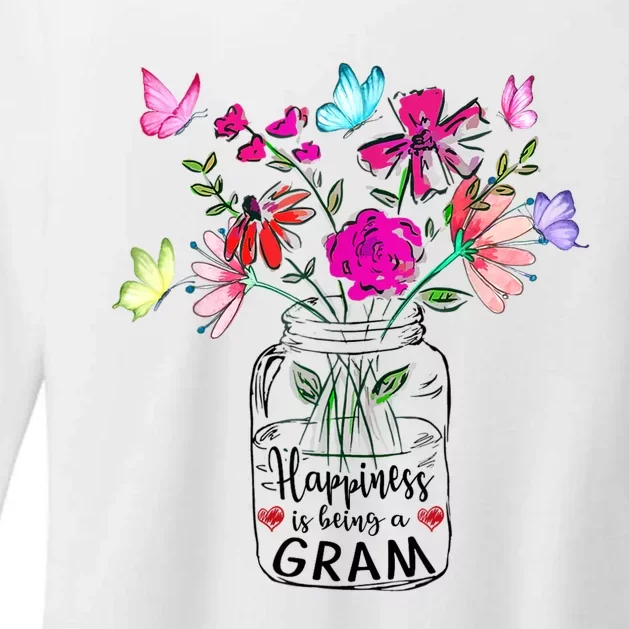 Happiness Is Being Gram Life Flower Art Gram MotherS Day Womens CVC Long Sleeve Shirt