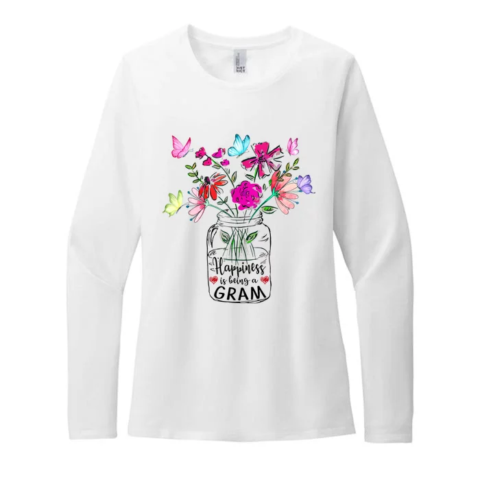 Happiness Is Being Gram Life Flower Art Gram MotherS Day Womens CVC Long Sleeve Shirt