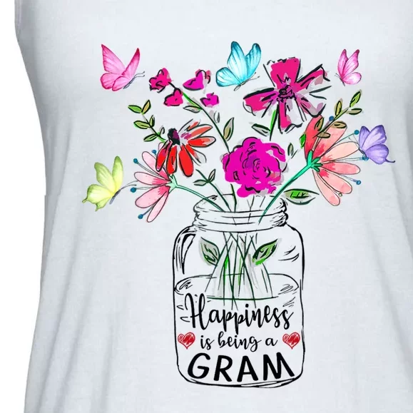 Happiness Is Being Gram Life Flower Art Gram MotherS Day Ladies Essential Flowy Tank