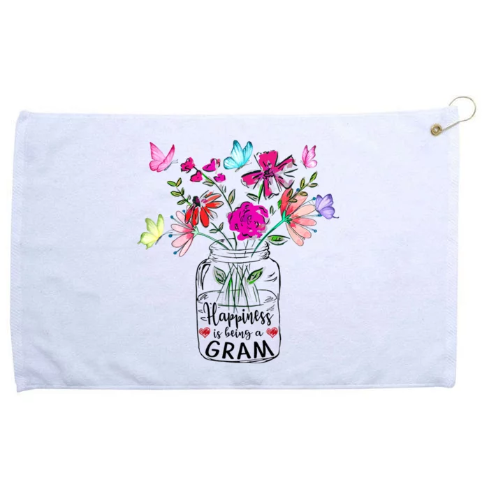 Happiness Is Being Gram Life Flower Art Gram MotherS Day Grommeted Golf Towel