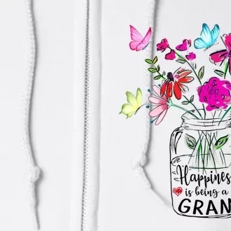 Happiness Is Being Gram Life Flower Art Gram MotherS Day Full Zip Hoodie