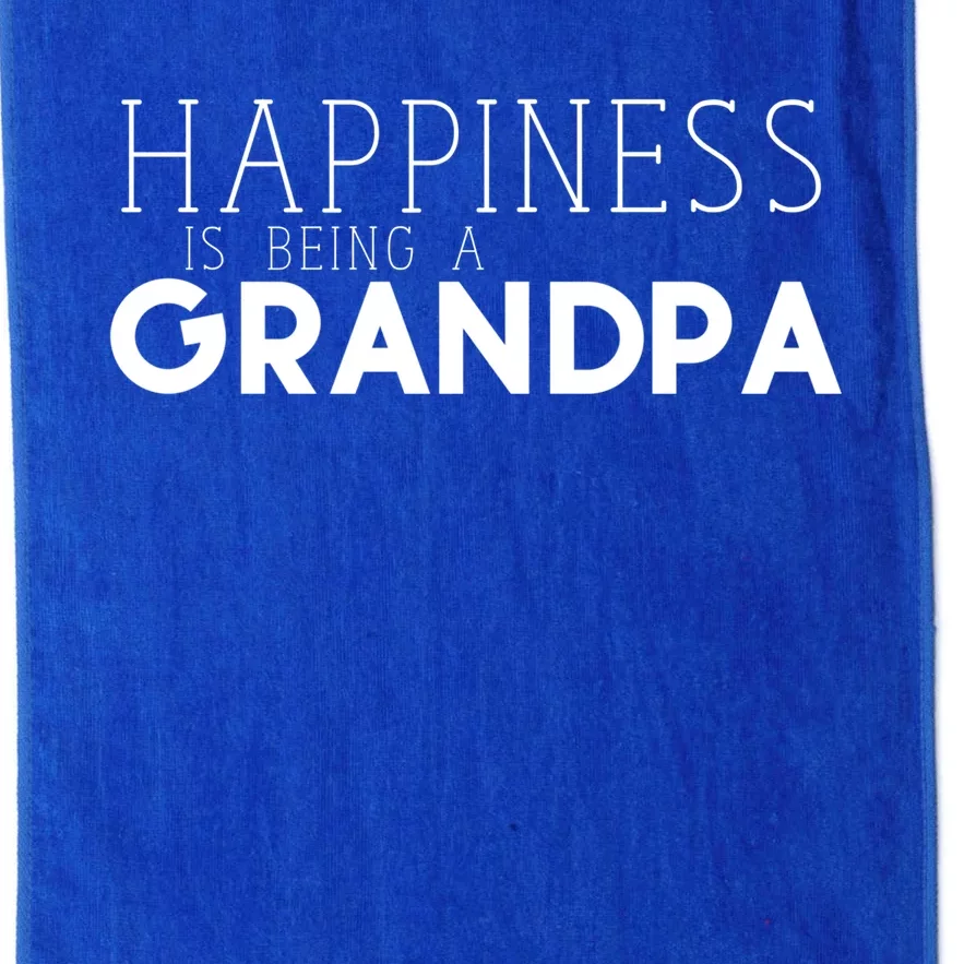 Happiness Is Being A Grandpa Papa Family Gift Platinum Collection Golf Towel