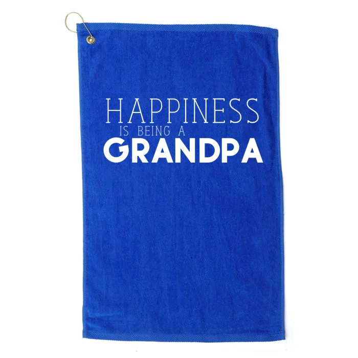 Happiness Is Being A Grandpa Papa Family Gift Platinum Collection Golf Towel