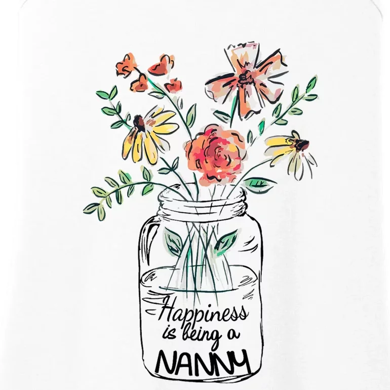 Happiness Is Being Nanny Life Flower Artgrandma Ladies Essential Tank