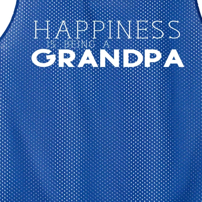 Happiness Is Being A Grandpa Papa Family Gift Mesh Reversible Basketball Jersey Tank