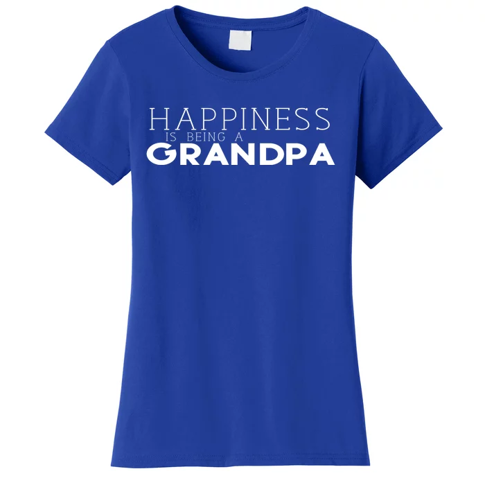 Happiness Is Being A Grandpa Papa Family Gift Women's T-Shirt