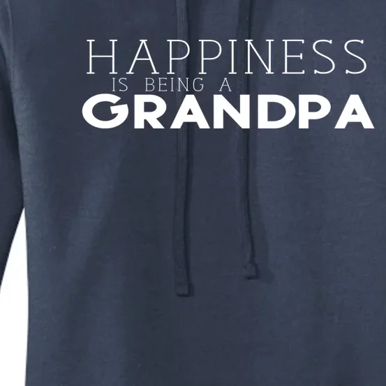 Happiness Is Being A Grandpa Papa Family Gift Women's Pullover Hoodie