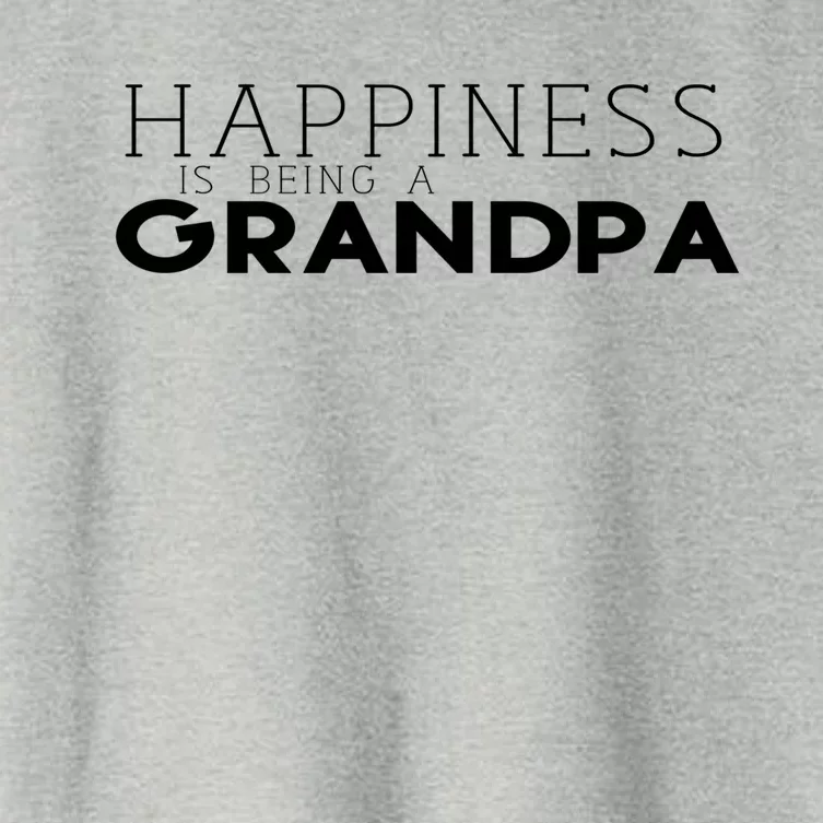 Happiness Is Being A Grandpa Papa Family Gift Women's Crop Top Tee