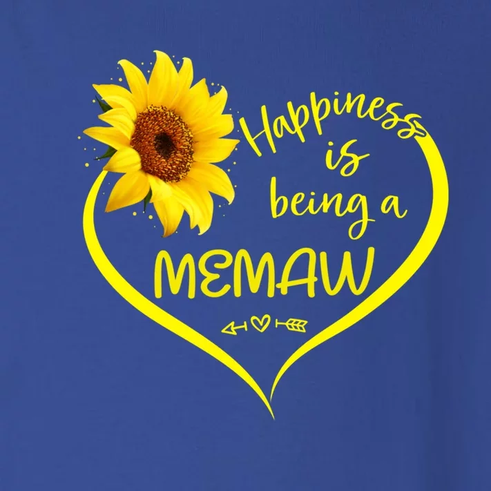 Happiness Is Being A Memaw Cute Sunflower Heart Memaw To Be Cute Gift Toddler Long Sleeve Shirt