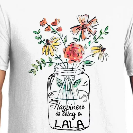 Happiness Is Being Lala Life Flower Artgrandma Pajama Set