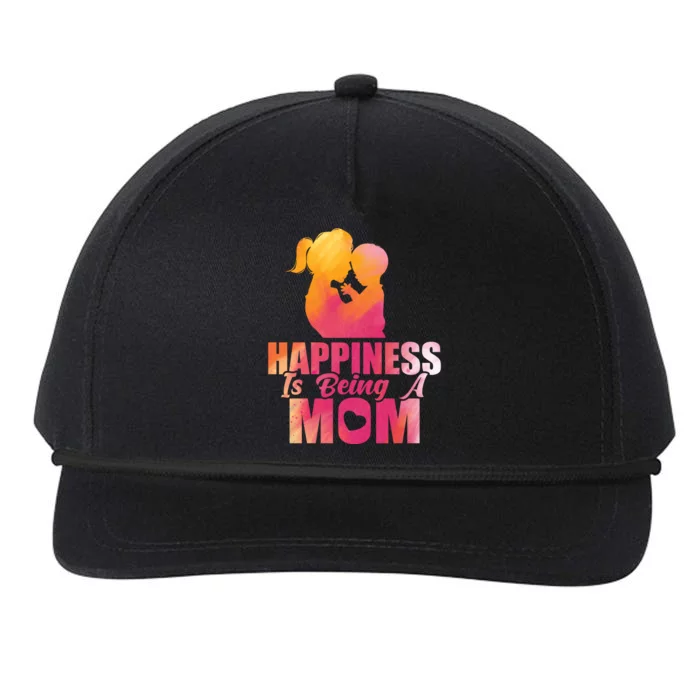 Happiness Is Being A Mom T Snapback Five-Panel Rope Hat