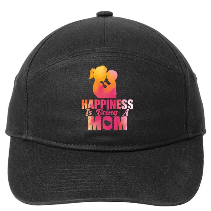 Happiness Is Being A Mom T 7-Panel Snapback Hat