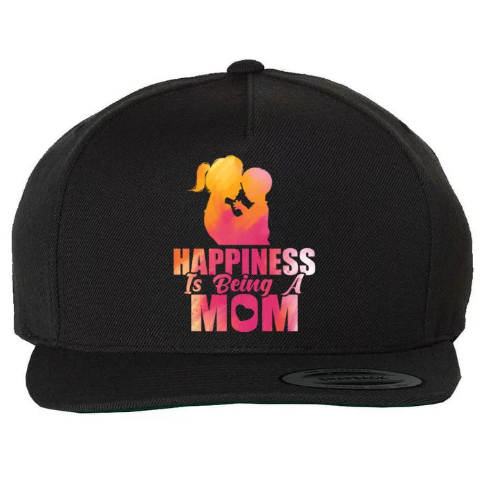 Happiness Is Being A Mom T Wool Snapback Cap