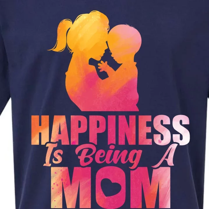 Happiness Is Being A Mom T Sueded Cloud Jersey T-Shirt