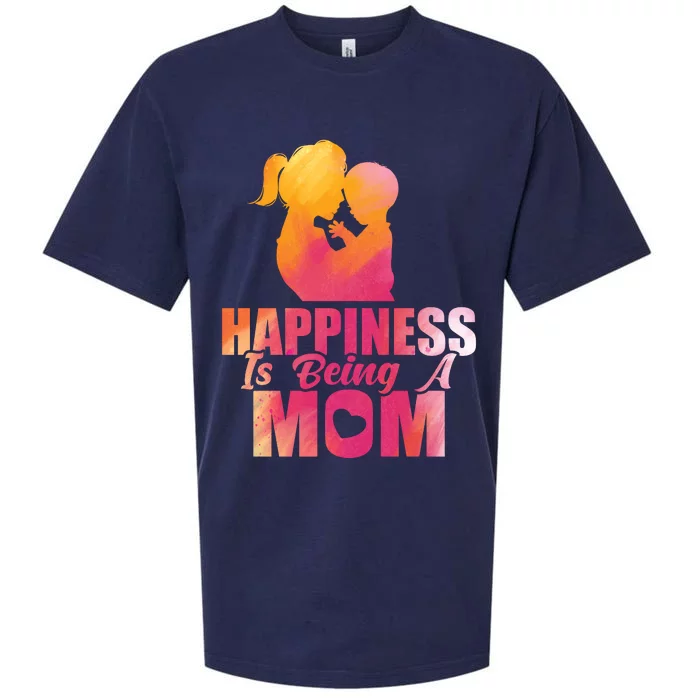 Happiness Is Being A Mom T Sueded Cloud Jersey T-Shirt