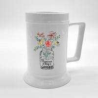 Happiness Is Being Granny Life Flower Artgrandma Beer Stein