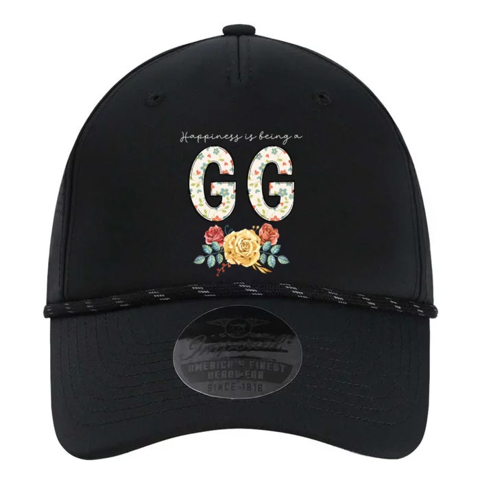 Happiness Is Being A Gg Floral Flower Grandma Gift Performance The Dyno Cap