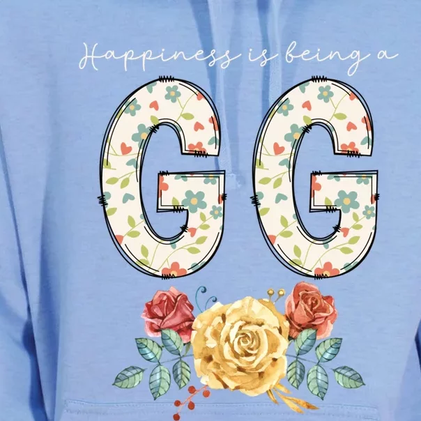 Happiness Is Being A Gg Floral Flower Grandma Gift Unisex Surf Hoodie