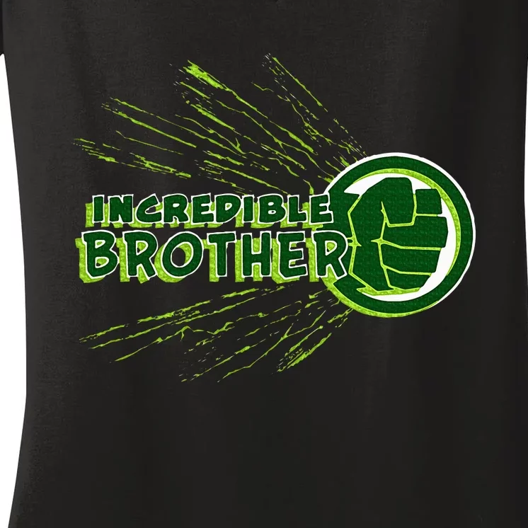 H.U.L.K Incredible Brother Family Trip Vacation Birthday Women's V-Neck T-Shirt