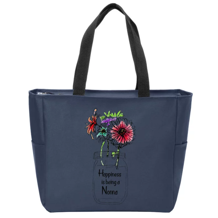 Happiness Is Being A Nonna Sunflower Mother's Day Zip Tote Bag