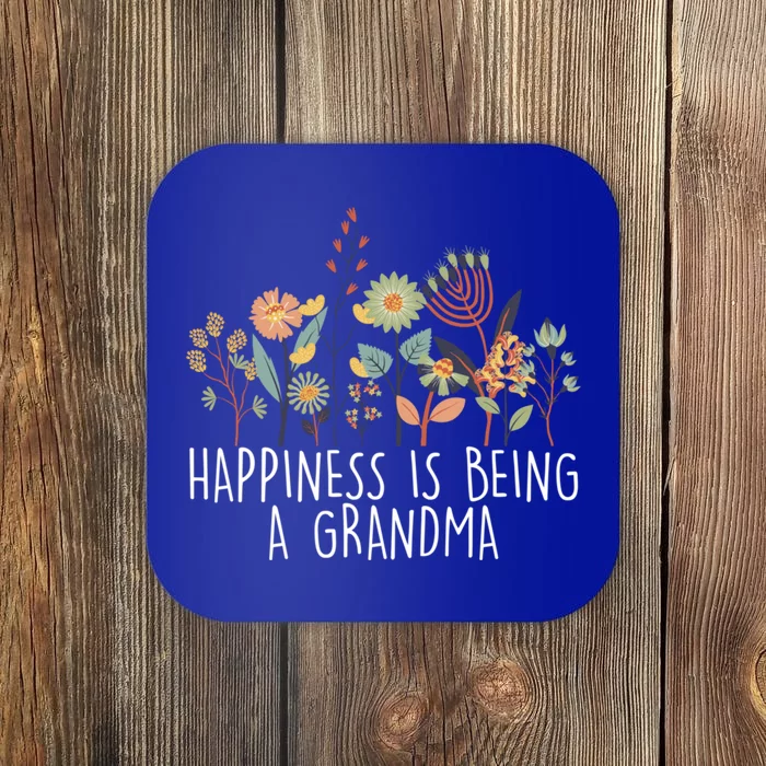 Happiness Is Being Grandma Wildflower Grandma MotherS Day Meaningful Gift Coaster