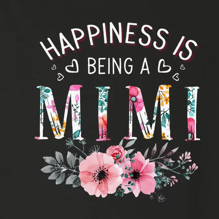 Happiness is being a Mimi Funny Mimi Mother's Day Toddler Long Sleeve Shirt