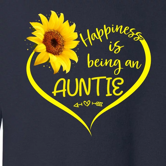 Happiness Is Being An Auntie Floral Mother's Day Gift Toddler Sweatshirt