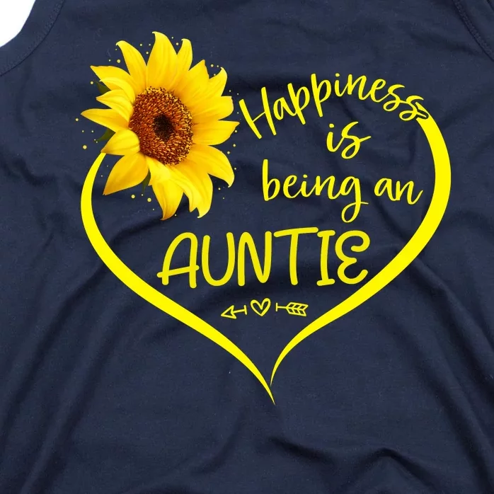 Happiness Is Being An Auntie Floral Mother's Day Gift Tank Top