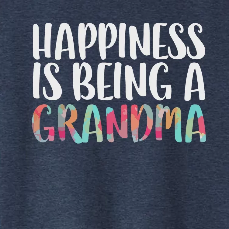 Happiness Is Being A Grandma Mothers Day Women's Crop Top Tee