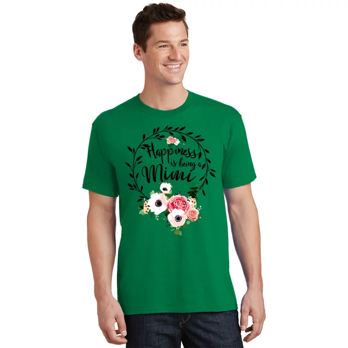 Happiness Is Being A Mimi Floral Decoration T-Shirt