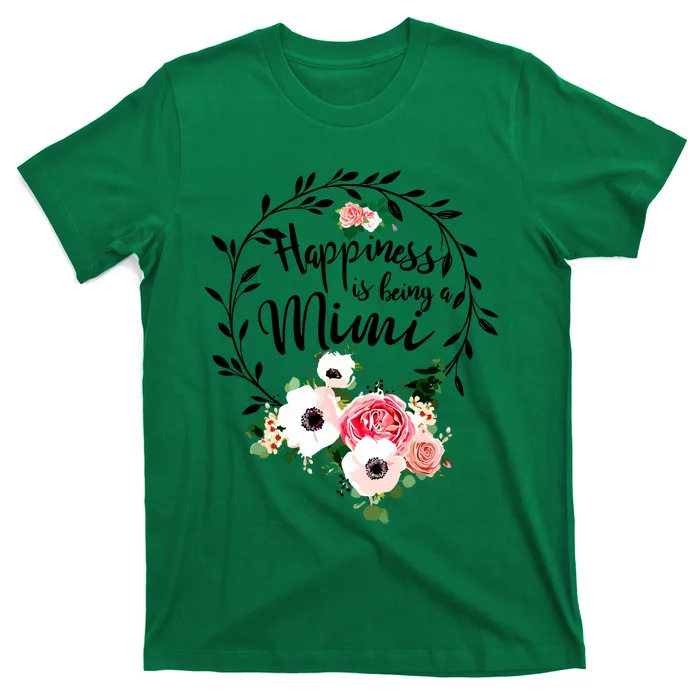 Happiness Is Being A Mimi Floral Decoration T-Shirt