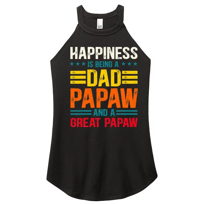 Happiness Is Being A Dad Papaw And Great Papaw Women’s Perfect Tri Rocker Tank