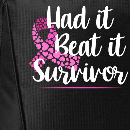 Had It Beat It Survivor Breast Cancer City Backpack