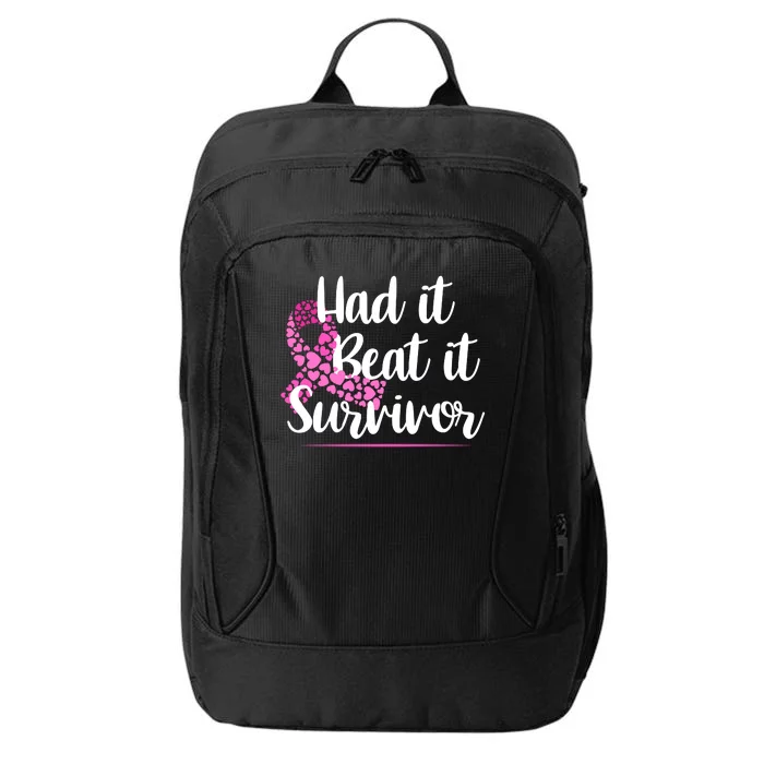 Had It Beat It Survivor Breast Cancer City Backpack