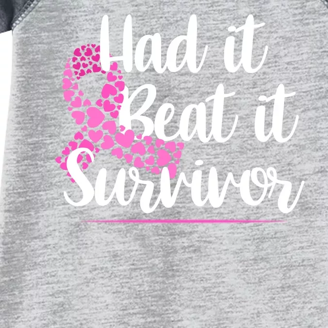 Had It Beat It Survivor Breast Cancer Infant Baby Jersey Bodysuit