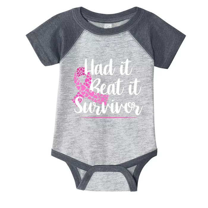 Had It Beat It Survivor Breast Cancer Infant Baby Jersey Bodysuit