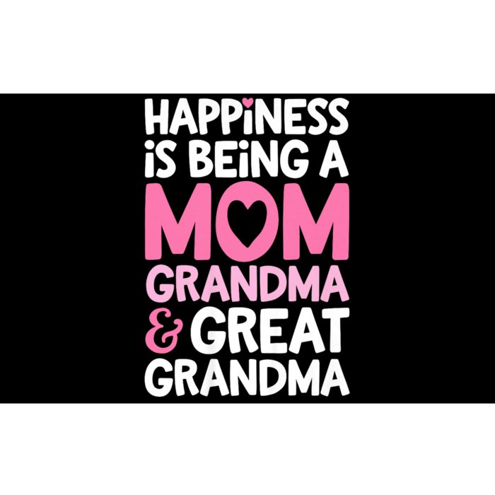 Happiness Is Being A Mom Grandma And Great Grandma Mother Bumper Sticker