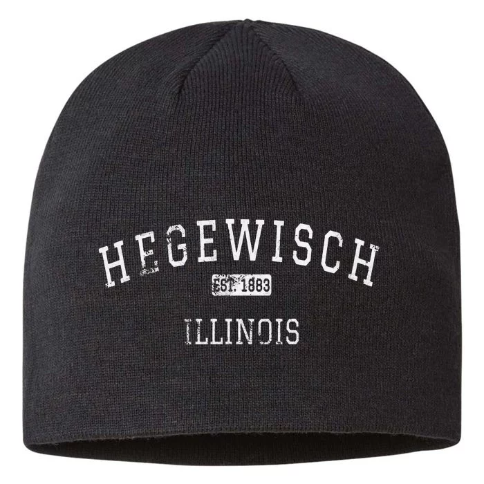 Hegewisch Illinois Chicago IL Vintage stage athletic style 8 1/2in Sustainable Knit Beanie