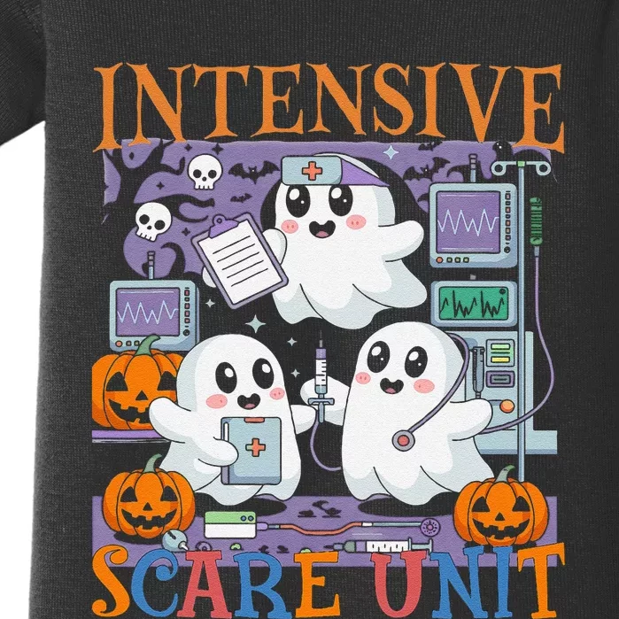 Halloween Intensive Care Scare Unit Ghost Nurse Icu Nursing Baby Bodysuit