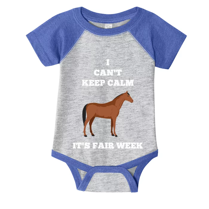 Horse I Can't Keep Calm Country State Fair Week Cute Gift Infant Baby Jersey Bodysuit